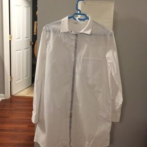 ZARA NWNT  white shirt dress.